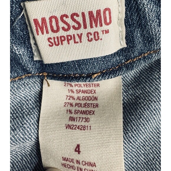 Mossimo Denim Skirt 4 (27x17) Blue Stretch A Line Button Front Womens - Picture 5 of 5